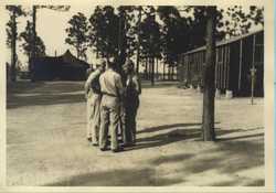 WWII Claiborne huddle