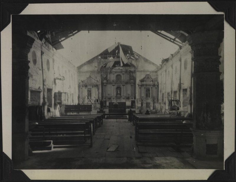 WWII PI poss Asingan church interior