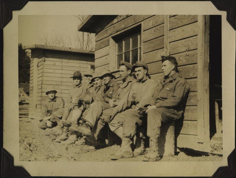 WWII men sitting