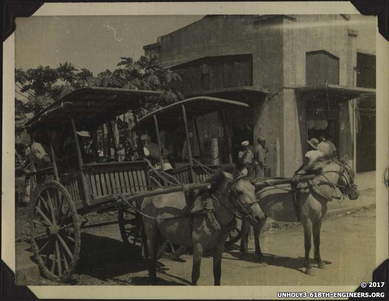 WWII PI donkey carts