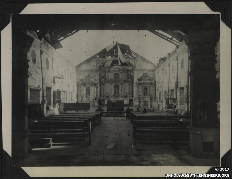 WWII PI poss Asingan church interior