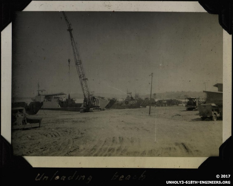 WWII PI unloading beach