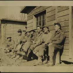 WWII men sitting