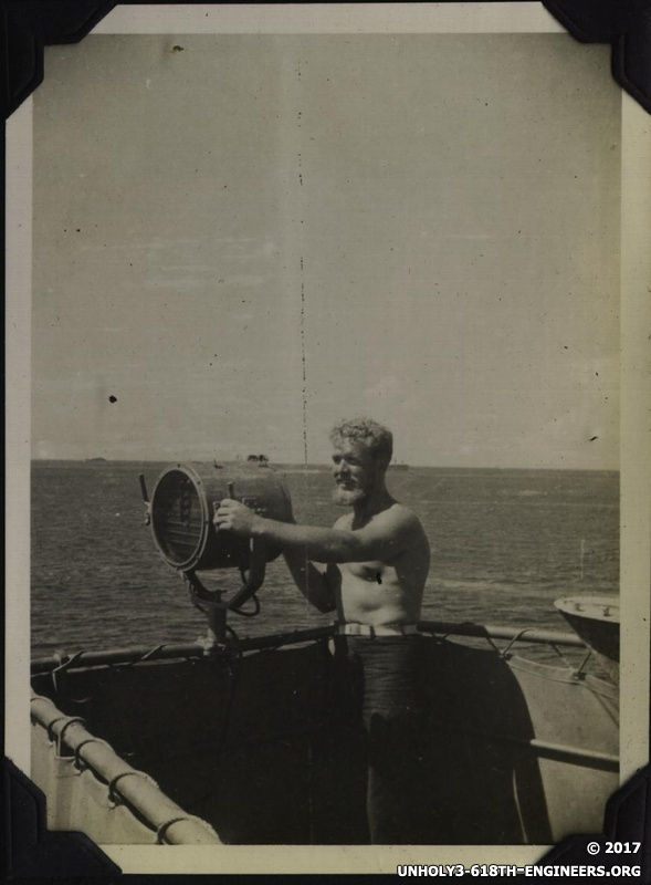 WWII Voyage to Manila signalman working