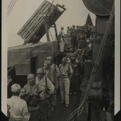 WWII Voyage to Manila rifle inspection